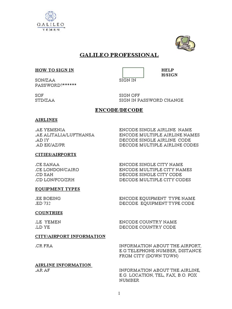 Galileo Software Air Ticketing