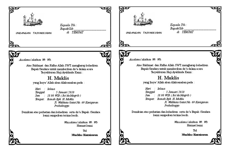Document Undangan Haji