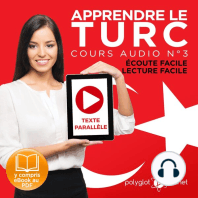 Apprendre le Turc - Écoute Facile - Lecture Facile - Texte Parallèle Cours Audio No. 3 [Learn Turkish - Audio Course 3]
