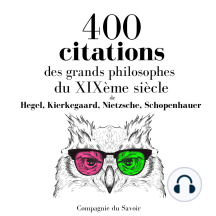 Ecoutez Le Livre Audio 400 Citations Des Grands Philosophes Du Xixeme Siecle De Friedrich Nietzsche Arthur Schopenhauer Et Georg Hegel