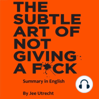 subtle art of not giving a F*ck , The - Summary in English