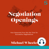 Negotiation Openings: How Seasoned Pros Set the Tone for Successful Negotiations