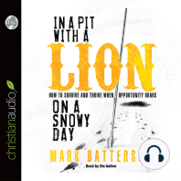 In a Pit With a Lion On a Snowy Day