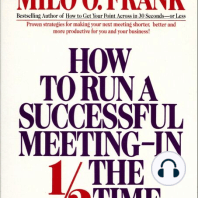 How to Run A Successful Meeting In 1/2 the Time