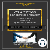 CRACKING MBA FINANCE INTERVIEW
