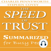 The Speed of Trust Summarized for Busy People