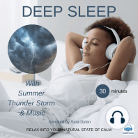 Deep sleep meditation with Summer thunder storm & Music 30 minutes