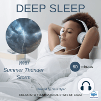 Deep sleep meditation with Summer thunder storm 60 minutes