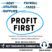 Summary: Profit First: Transform Your Business from a Cash-Eating Monster to a Money-Making Machine by Mike Michalowicz: Key Takeaways, Summary & Analysis