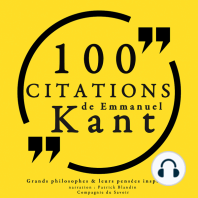 100 citations d'Emmanuel Kant