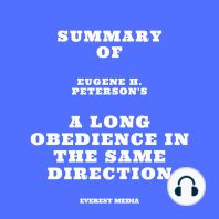 Summary of Eugene H. Peterson's A Long Obedience in the Same Direction