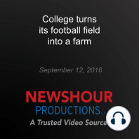 College turns its football field into a farm
