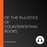 Of the Injustice of Counterfeiting Books