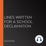 Lines Written for a School Declamation