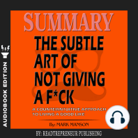 Summary of The Subtle Art of Not Giving a F*ck