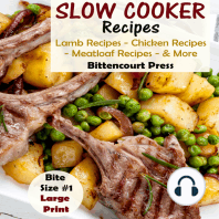 Slow Cooker Recipes - Bite Size #1 - Lamb Recipes - Chicken Recipes - Meatloaf Recipes & More