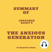 Summary of Jonathan Haidt's The Anxious Generation