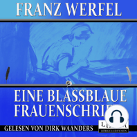 Eine blassblaue Frauenschrift