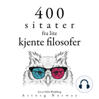 400 sitater fra lite kjente filosofer
