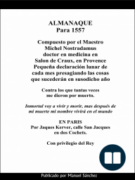 Almanaque para 1557 de Nostradamus