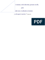 Ten Cuidado de Ti Mismo y de La Doctrina 