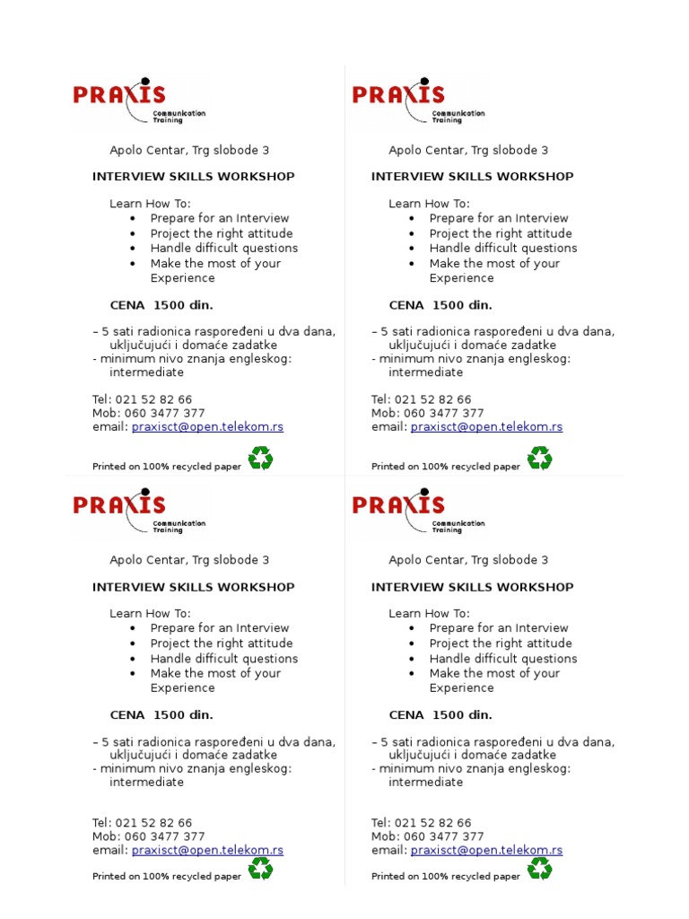 Interview Workshop Flyer2 | PDF