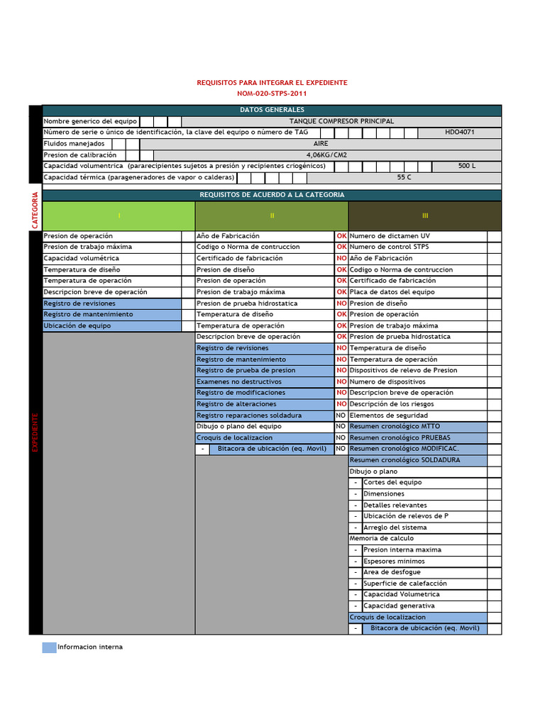 Expediente Nom 020 | PDF | Presión | Ingeniería mecánica
