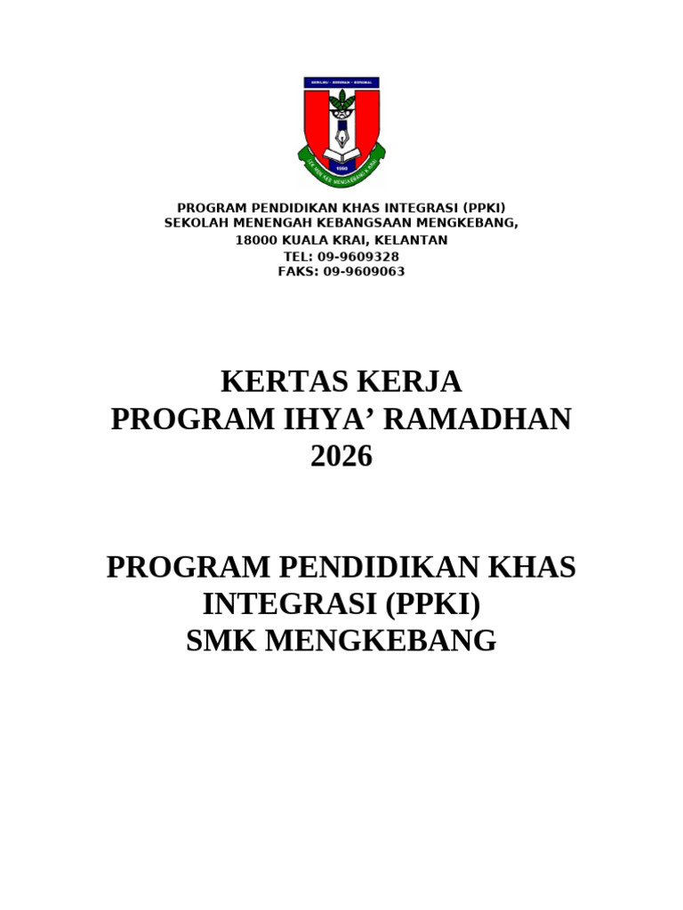 Paperwork Ihya Ramdhan 2026 | PDF