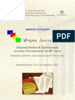 Werner Jaeger Conference Program