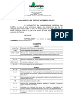 Portaria 1665-2011 Calendário Acadêmico