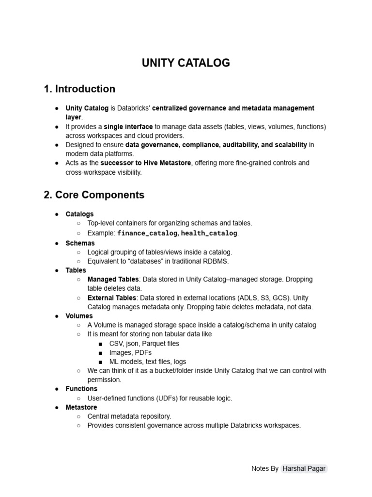 Unity Catalog 1765332488 | PDF | Metadata | Data