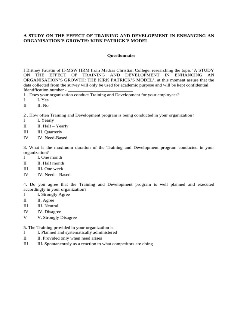 A Study On The Effect of Training and Development in Enhancing An ...