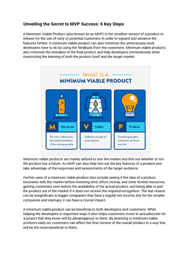 Unveiling The Secret To MVP Success - 6 Key Steps - Google Dokümanlar ...