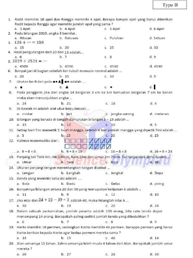 Jso LVL 1 Prov 2024 | PDF