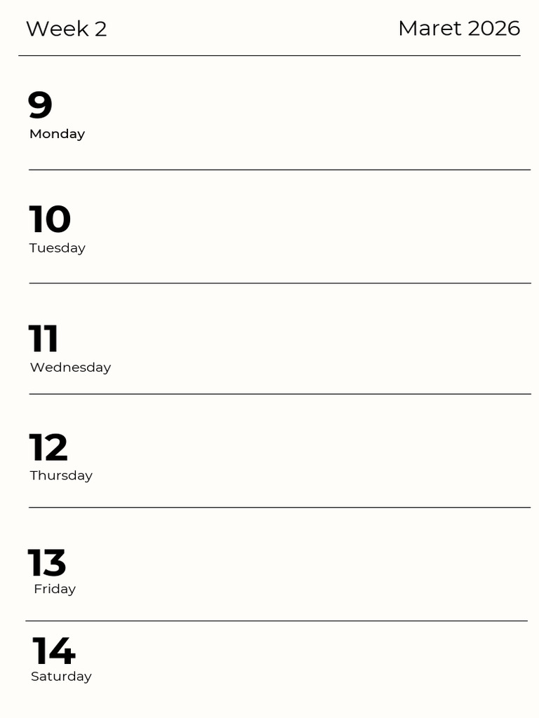 Black and White Minimalist 2026 Monthly Planner Calendar Document (A4 ...