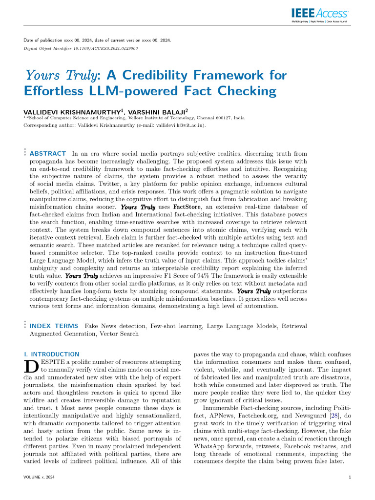 Yours Truly A Credibility Framework For Effortless | PDF | Information ...