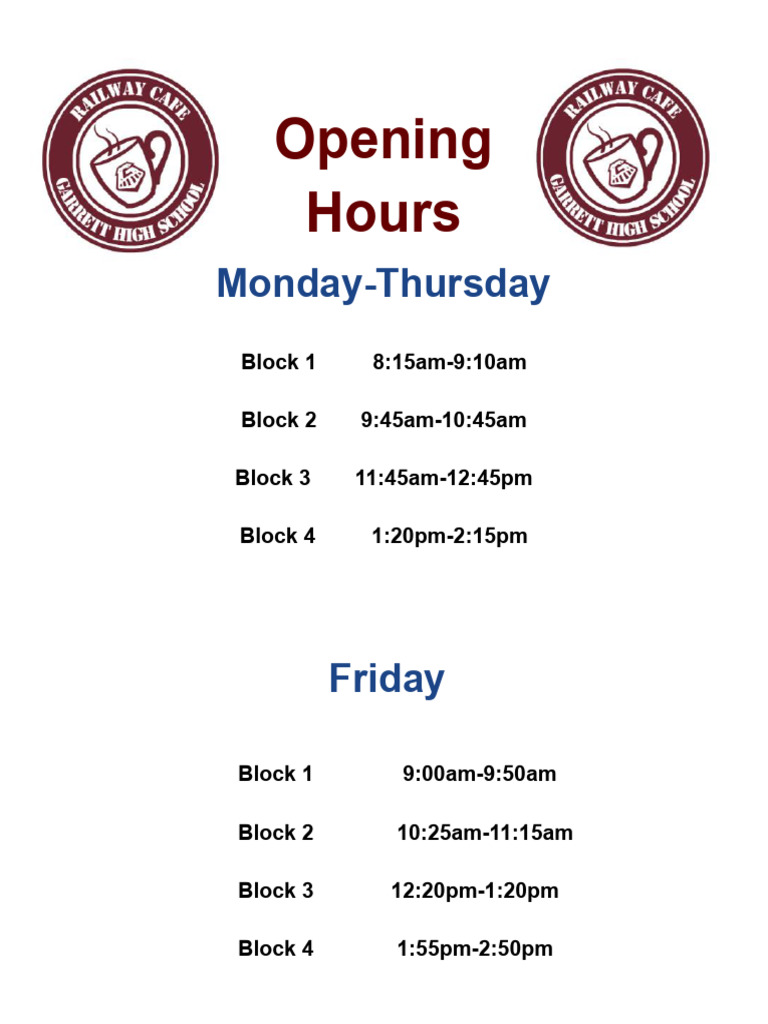 Opening Hours | PDF