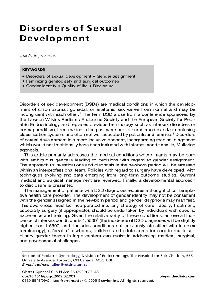 Disorders of Sexual Development | PDF | Hormone Replacement Therapy ...