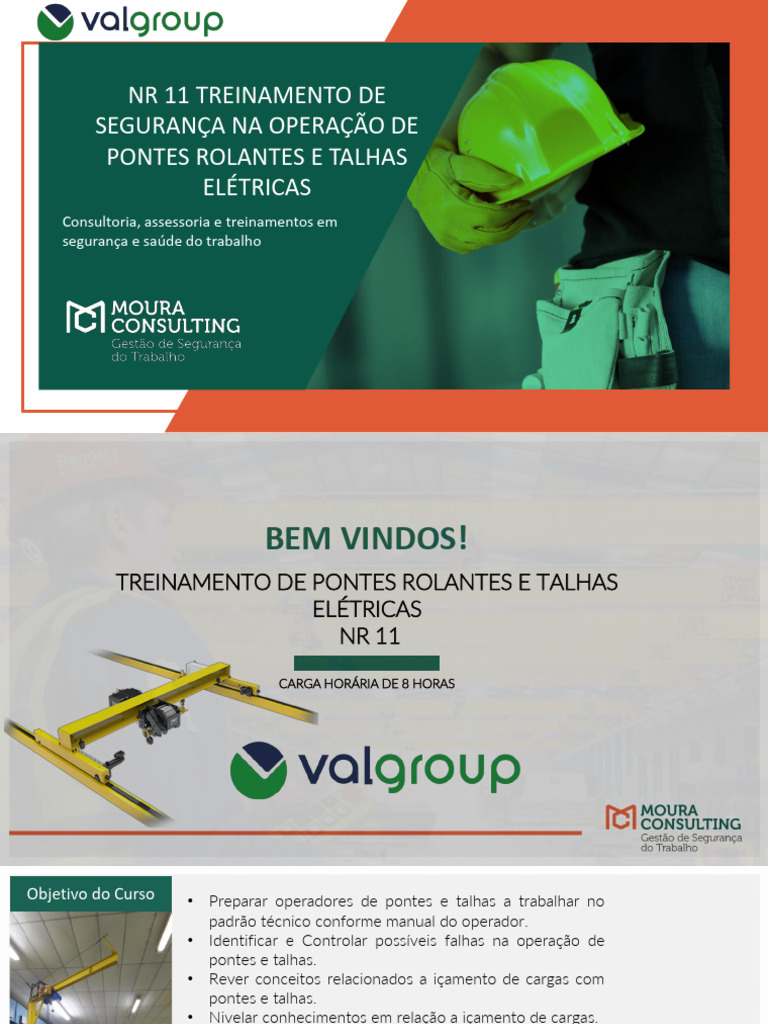 Ap - NR11.23 - Treinamento de Talha e Ponte Rolante | PDF