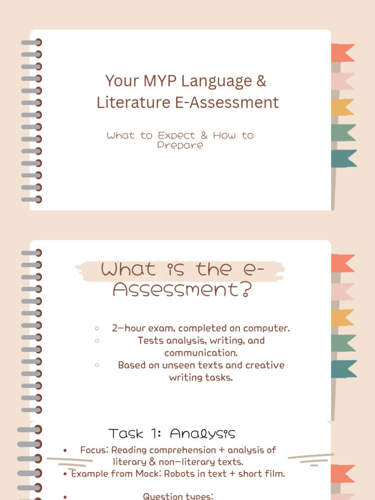Your MYP Language Literature E-Assessment Subtitle What To Expect How ...