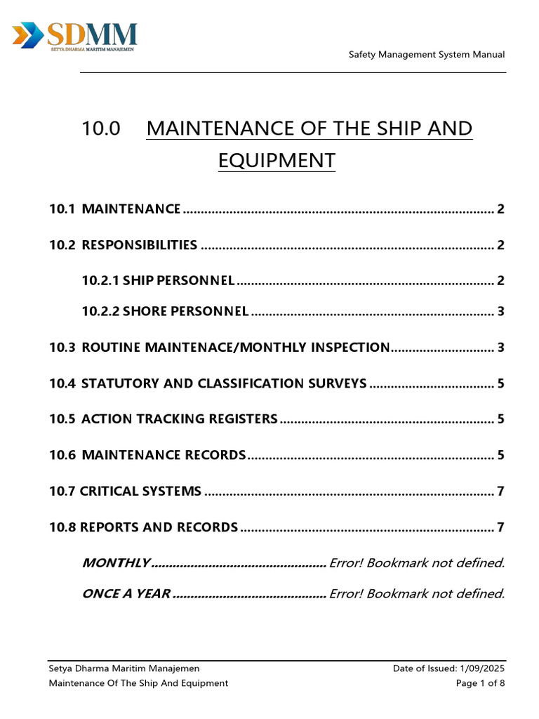 10.sdmm-Maintenance Shipboard and Equipment | PDF | Ships | Water Transport