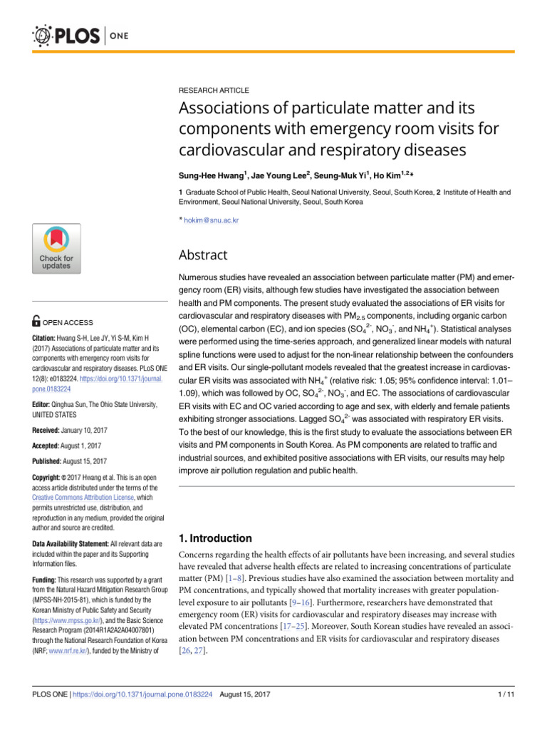 2 - Associations of Particulate Matter and Its Components With ...