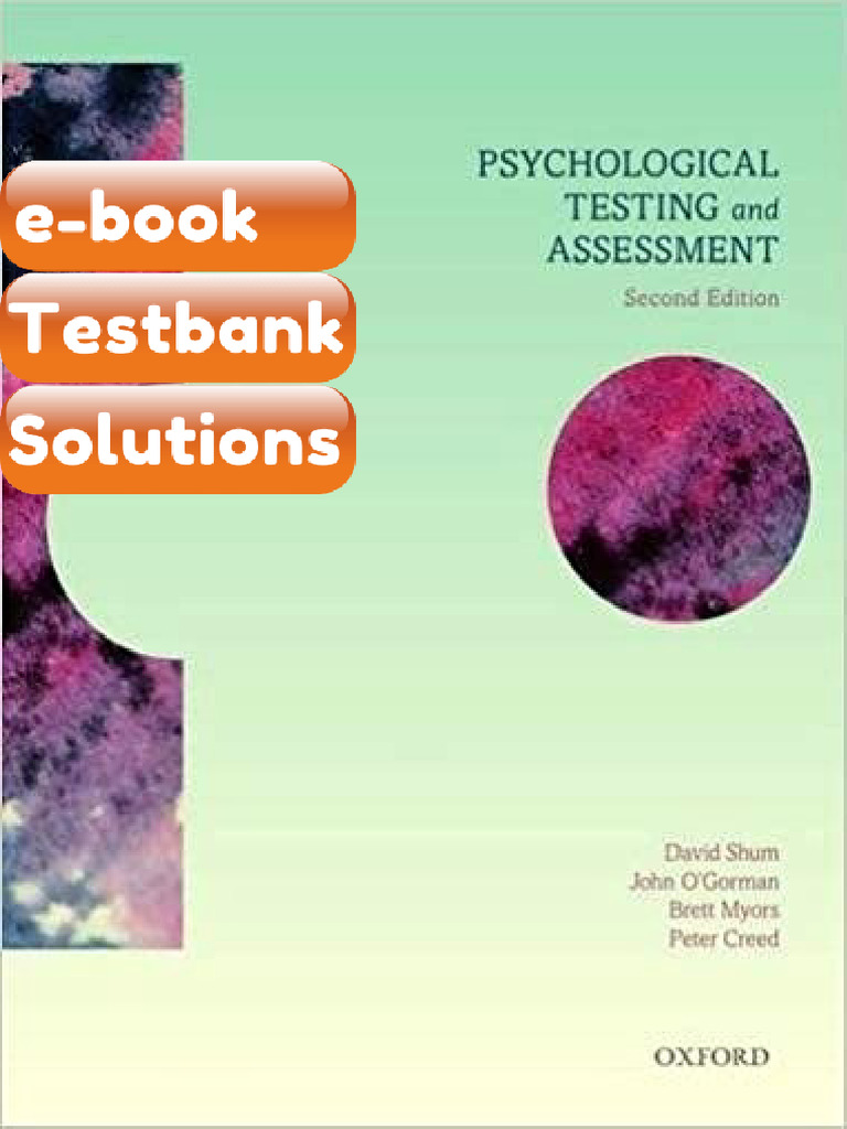 Ebook & Testbank Psychological Testing and Assessment 2e 2nd Edition ...