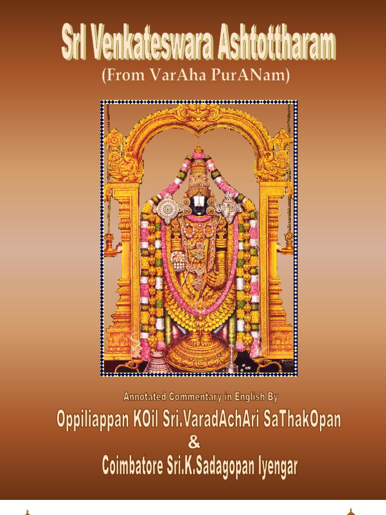 Venkatesa Ashtothram Varaha Wisnu Brahman venkatesa ashtothram varaha wisnu