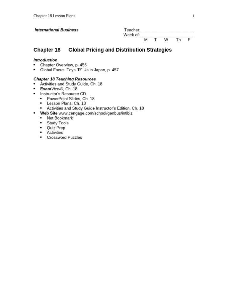 Chapter 18 Lesson Plans | PDF | Lesson Plan | Education Theory