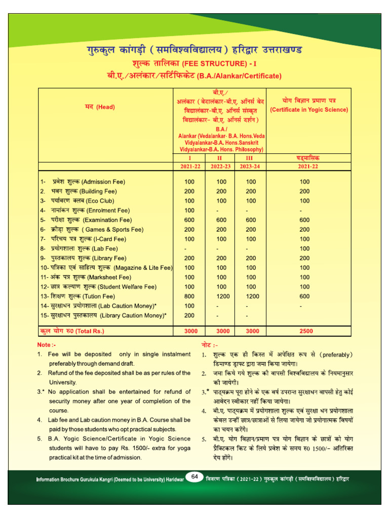 Fee Structure | PDF