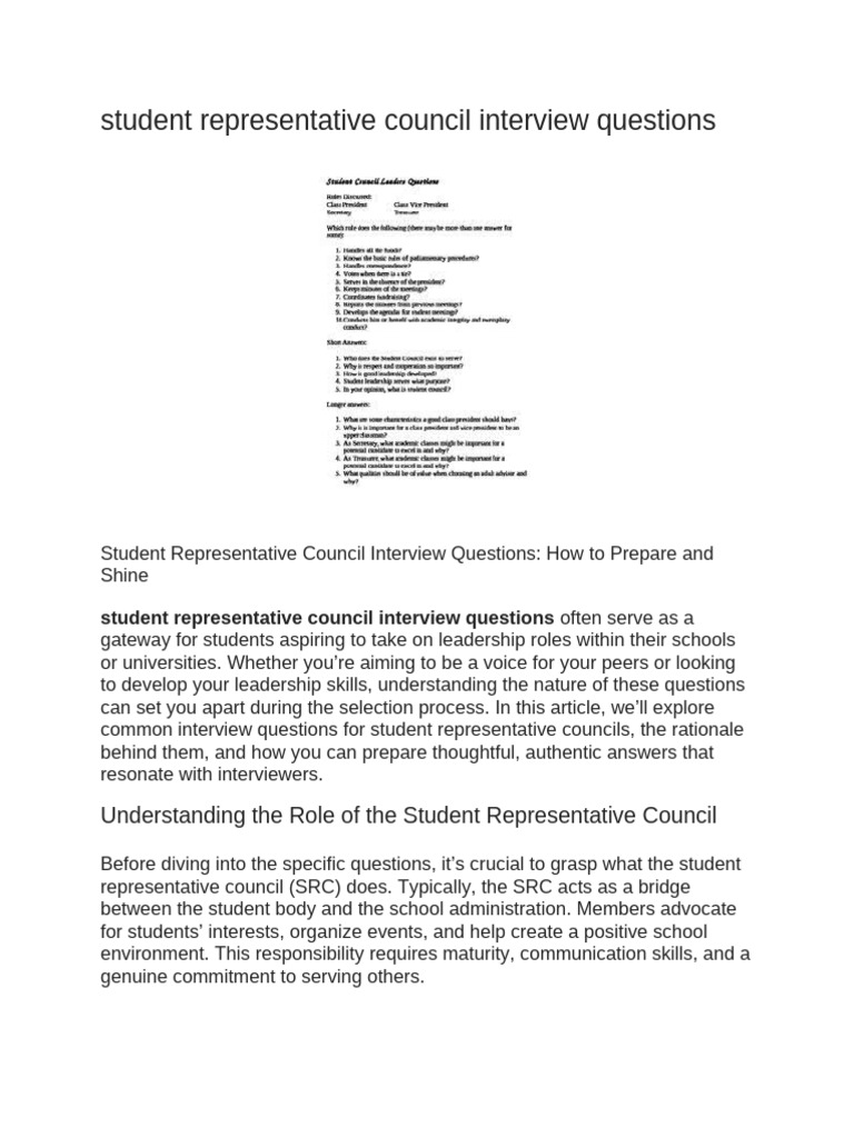 SRC Interviews Questions | PDF | Leadership | Motivational