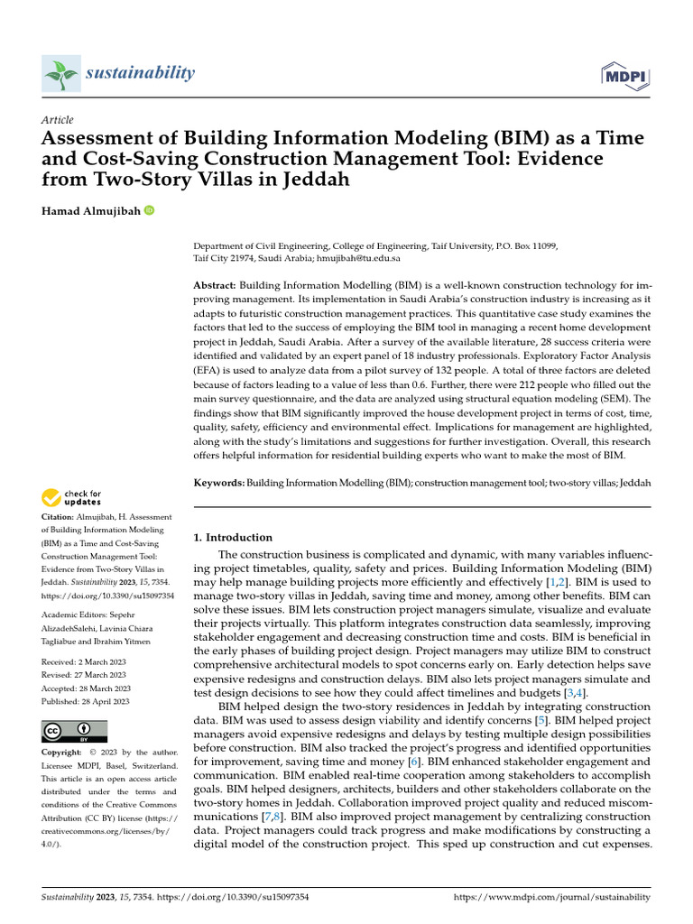 Sustainability 15 07354 | PDF | Building Information Modeling | Project ...