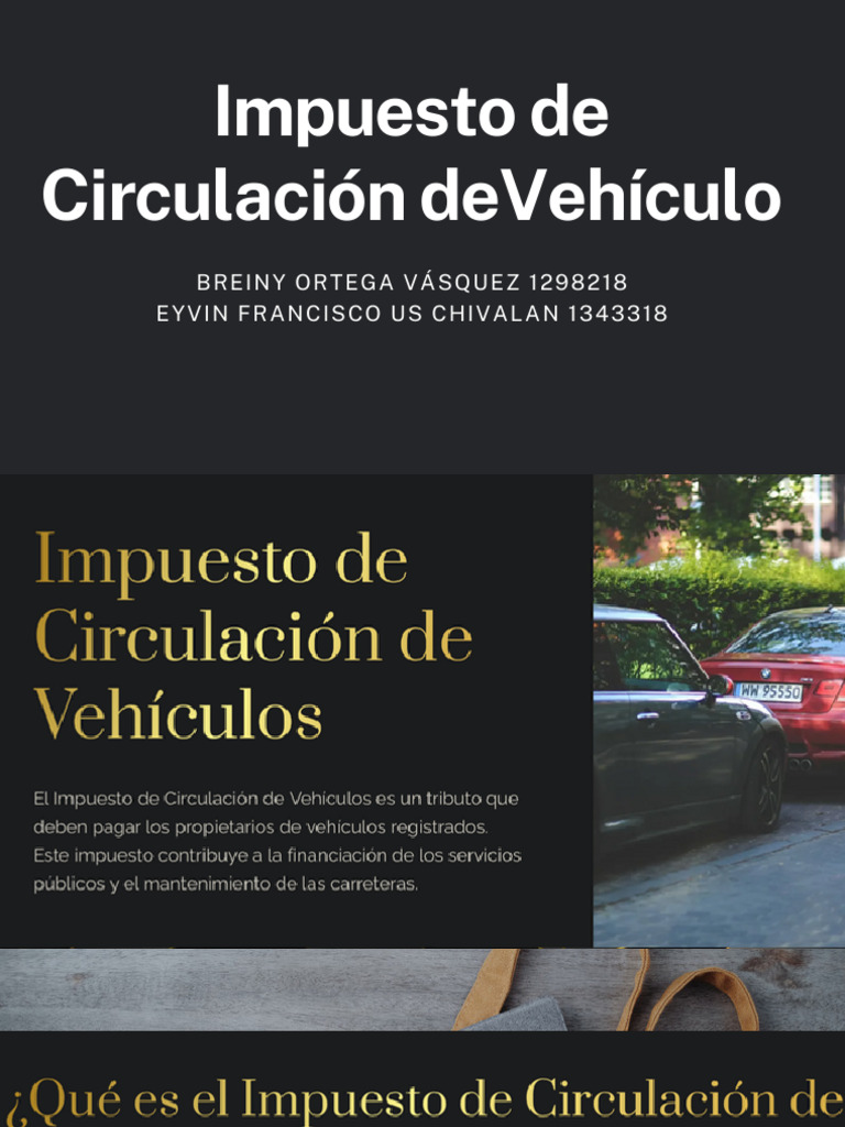 Impuesto de Circulacion de Vehiculos | PDF | Impuestos | Bancos