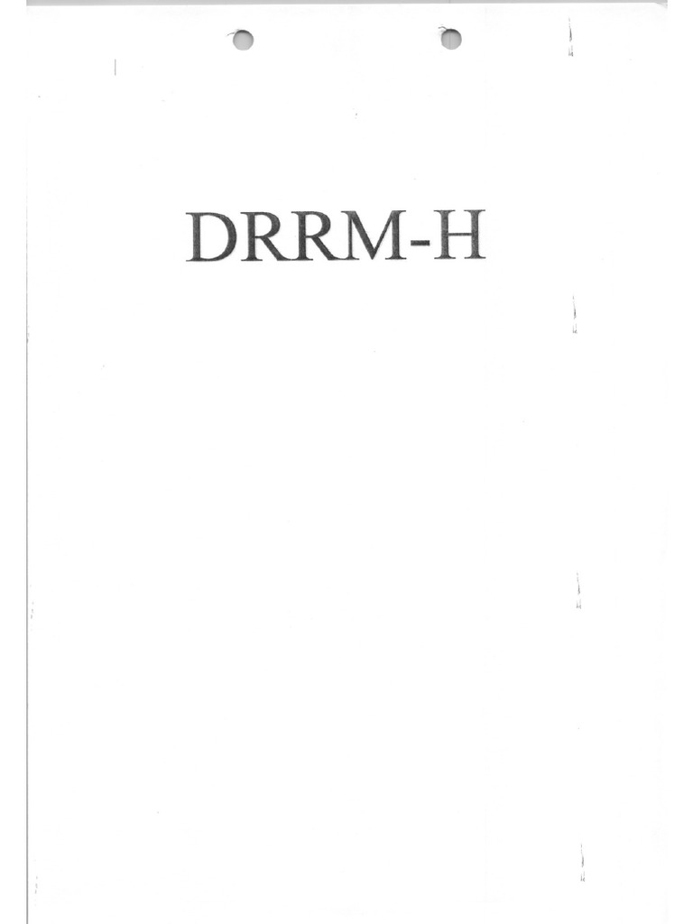 4.7 Institutionalized DRRM-H 001 | PDF